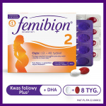 Femibion 2, Ciąża 13-40 tydzień, 56 tabletek + 56 kapsułek