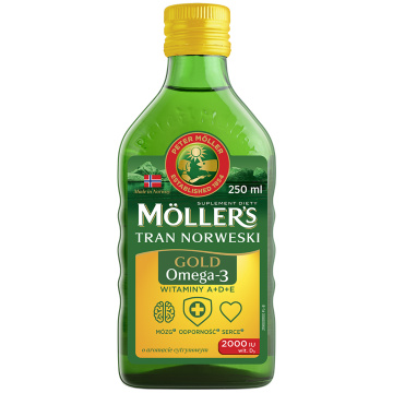 MOLLERS GOLD Tran norweski o aromacie cytrynowym, 250 ml