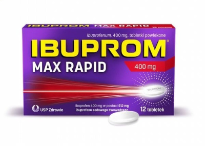 Ibuprom MAX RAPID 400 mg, 12 tabletek