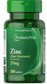 Puritan's Pride Cynk 25 mg, 100 tabletek