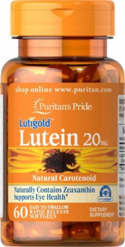 Puritan's Pride Luteina 20 mg, 60 kapsułek