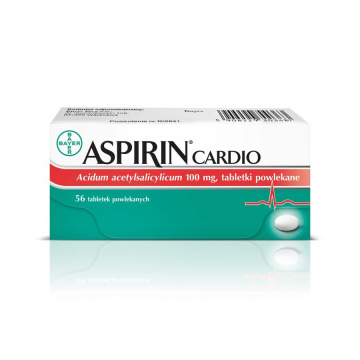 Aspirin cardio 100 mg, 56 tabletek powlekanych