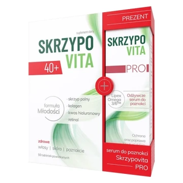 Skrzypovita 40+ 56 tabletek + Skrzypovita PRO serum do paznokci 7 ml