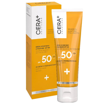 CERA+ Solutions, krem ochronny z filtrami SPF 50 do skóry skłonnej do przebarwień, 50 ml