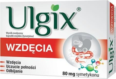 Ulgix wzdęcia 80 mg, 25 kapsułek