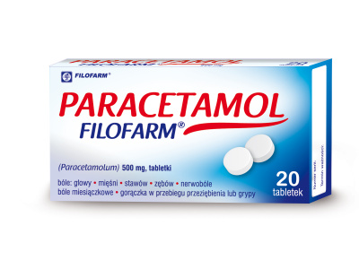 Paracetamol 500 mg, 20 tabletek