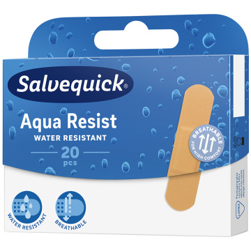 Salvequick Plastry Aqua Resist  wodoodporne, 20 sztuk