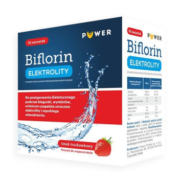 Biflorin Elektrolity o smaku truskawkowym, 10 saszetek