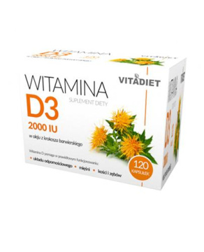 Akavit witamina D3 2000IU, 120 kapsułek