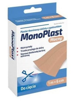 Monoplast plaster tkaninowy 1 m x 6 cm, cielisty, 1 sztuka