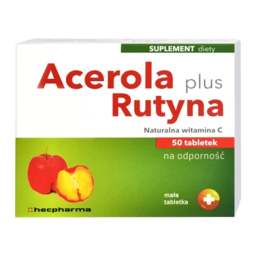 Acerola plus rutyna HEC, 50 tabletek