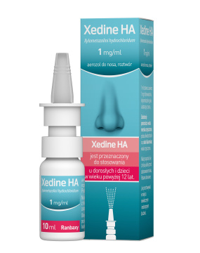Xedine HA, 1 mg/ml, aerozol do nosa, roztwór, 10ml