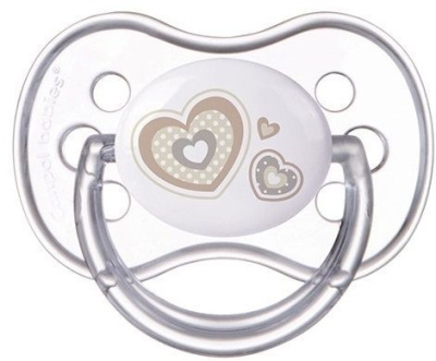 Canpol babies Newborn smoczek do uspokajania silikonowy okrągły 6-18 miesięcy (22/563), 1 sztuka