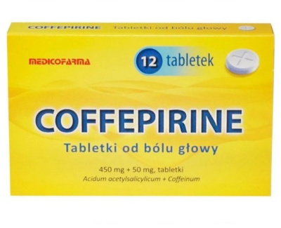 Coffepirine Tabletki od bólu głowy, 450 mg+50 mg, 12 sztuk