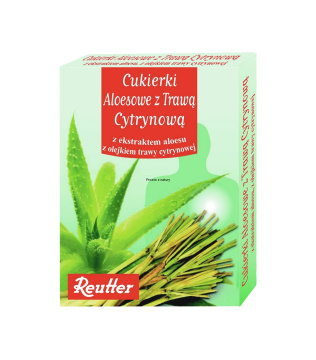 Reutter, cukierki aloesowe z trawą cytrynową, 50 g