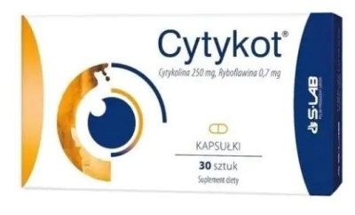 Cytykot Cytykolina 250 mg, 30 kapsułek