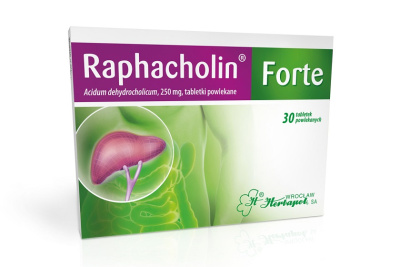 Raphacholin forte 250mg, 30 tabletek powlekanych