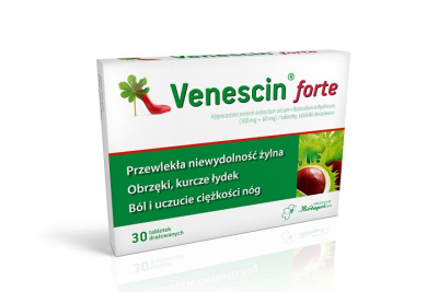 Venescin forte, 30 tabletek drażowanych