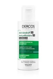 Vichy dercos szampon przeciwłupieżowy do włosów normalnych i przetłuszczających się, 75 ml