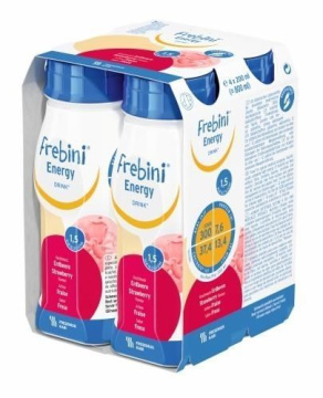 Frebini Energy Drink, smak truskawkowy, 4 x 200 ml