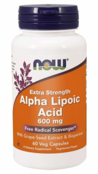 NOW Alpha Lipoic Acid 600 mg, 60 kapsułek