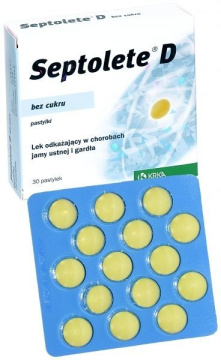 Septolete D (bez cukru) 30 pastylek do ssania
