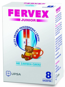 Fervex Junior 8 saszetek z proszkiem do sporządzenia roztworu