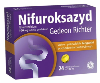 Nifuroksazyd Richter 100 mg , 24 tabletki