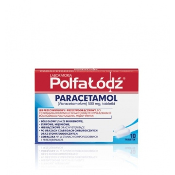 Laboratoria PolfaŁódź Paracetamol 500 mg, 10 tabletek