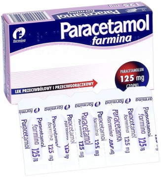Paracetamol Farmina czopki 125 mg 10 sztuk