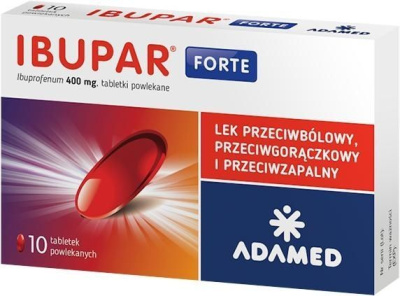Ibupar Forte 400 mg, 10 tabletek