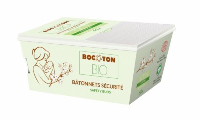 Bocoton BIO patyczki kosmetyczne z ogranicznikiem, 60 sztuk