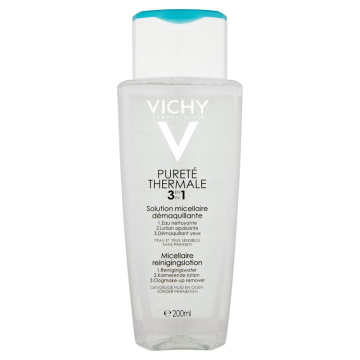 Vichy purete thermale - płyn do demakijażu skóry wrażliwej twarzy i oczu 3w1 200 ml