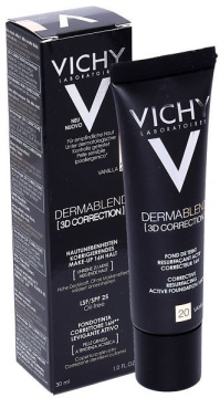Vichy dermablend KOREKTA 3D podkład wyrównujący powierzchnię skóry nr 20 kolor vanilla 30 ml