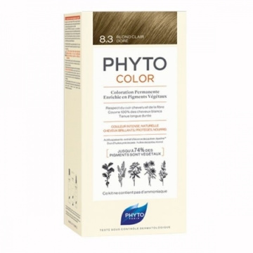 PHYTO Color Trwała koloryzacja włosów bez amoniaku 8.3 Jasny złoty blond, 100 ml