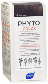 PHYTO Color Trwała koloryzacja włosów bez amoniaku 4 Kasztan, 100 ml