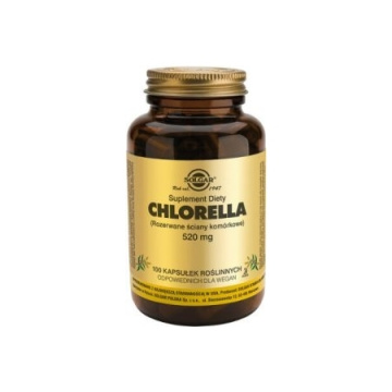 Solgar Chlorella 520 mg 100 kapsułek