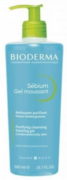 Bioderma Sebium Gel Moussant, żel do mycia twarzy, 500 ml