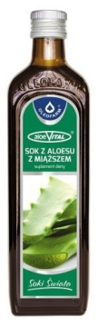 Oleofarm, Aloes sok 100% z miąższem, 500 ml