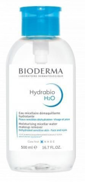 Bioderma Hydrabio H2O, nawilżający płyn micelarny do demakijażu z dozownikiem, 500 ml