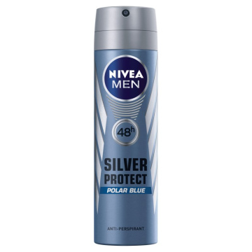 Nivea Dezodorant SILVER PROTECT POLAR BLUE spray męski  150ml