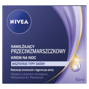 Nivea Visage Krem nawilżająco przeciwzmarszczkowy na noc  50ml