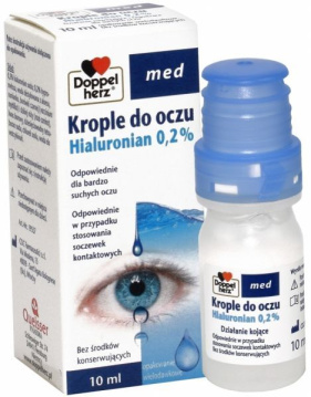 Doppelherz med krople do oczu Hialuronian 0,2% 10 ml