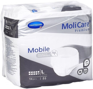 Majtki chłonne  MoliCare Premium Mobile 10K rozmiar L, 14 sztuk