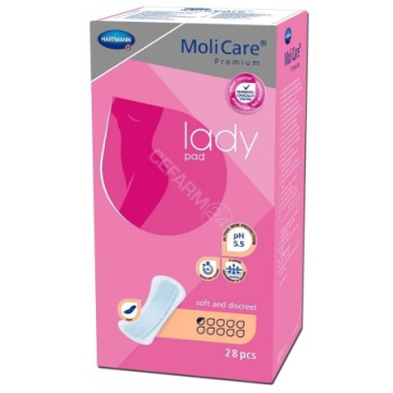 Wkładki anatomiczne MoliCare Premium Lady Pad 28 sztuk (0,5 kropli)