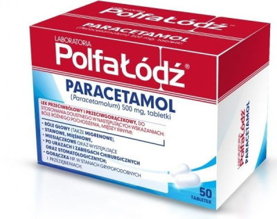 Paracetamol 500 mg, 50 tabletek