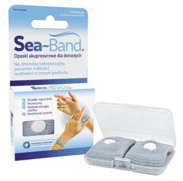 SEA-BAND Opaska akupresurowa przeciw mdłościom dla dorosłych (1 para)