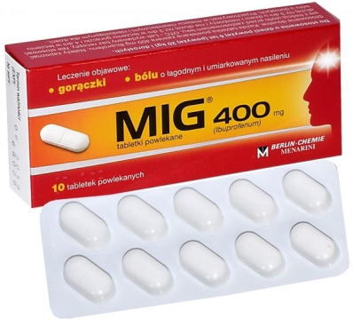Mig 400 mg 10 tabletek powlekanych