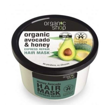 ORGANIC SHOP Maska do włosów miód i awokado 250 ml