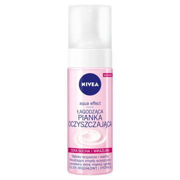 Nivea Aqua Effect Pianka oczyszczająca do cery suchej i wrażliwej 150ml